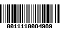 Código de Barras 0011110084989