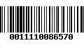 Código de Barras 0011110086570