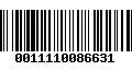 Código de Barras 0011110086631