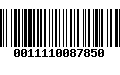 Código de Barras 0011110087850