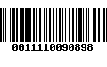 Código de Barras 0011110090898