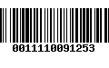 Código de Barras 0011110091253