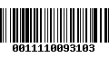 Código de Barras 0011110093103