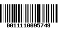 Código de Barras 0011110095749