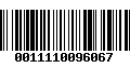 Código de Barras 0011110096067