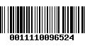 Código de Barras 0011110096524