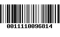 Código de Barras 0011110096814