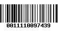 Código de Barras 0011110097439