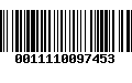 Código de Barras 0011110097453