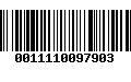 Código de Barras 0011110097903