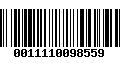 Código de Barras 0011110098559