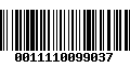 Código de Barras 0011110099037