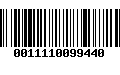 Código de Barras 0011110099440