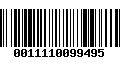 Código de Barras 0011110099495