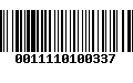 Código de Barras 0011110100337