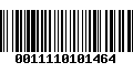 Código de Barras 0011110101464