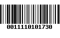 Código de Barras 0011110101730