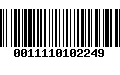 Código de Barras 0011110102249