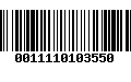 Código de Barras 0011110103550