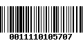 Código de Barras 0011110105707