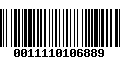 Código de Barras 0011110106889