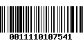 Código de Barras 0011110107541