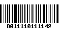 Código de Barras 0011110111142