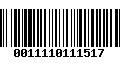 Código de Barras 0011110111517