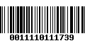 Código de Barras 0011110111739