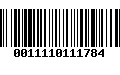 Código de Barras 0011110111784