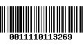 Código de Barras 0011110113269