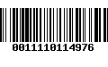 Código de Barras 0011110114976