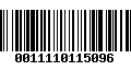 Código de Barras 0011110115096