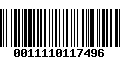 Código de Barras 0011110117496