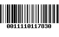 Código de Barras 0011110117830