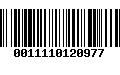 Código de Barras 0011110120977