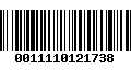 Código de Barras 0011110121738