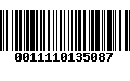 Código de Barras 0011110135087