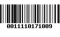 Código de Barras 0011110171009