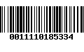 Código de Barras 0011110185334