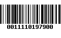 Código de Barras 0011110197900