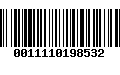 Código de Barras 0011110198532