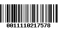 Código de Barras 0011110217578