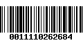 Código de Barras 0011110262684