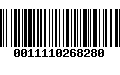 Código de Barras 0011110268280