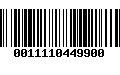 Código de Barras 0011110449900