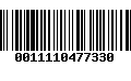 Código de Barras 0011110477330