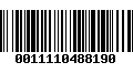 Código de Barras 0011110488190