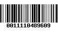 Código de Barras 0011110489609