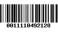 Código de Barras 0011110492128